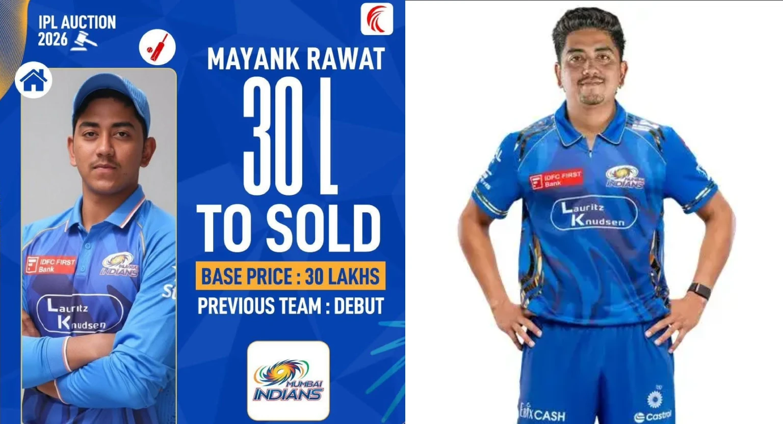 Mayank Rawat joins Mumbai Indians in IPL