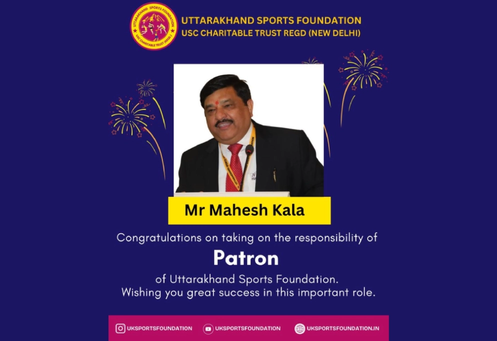 Mahesh Kala Appointed Patron of Uttarakhand Sports Foundation