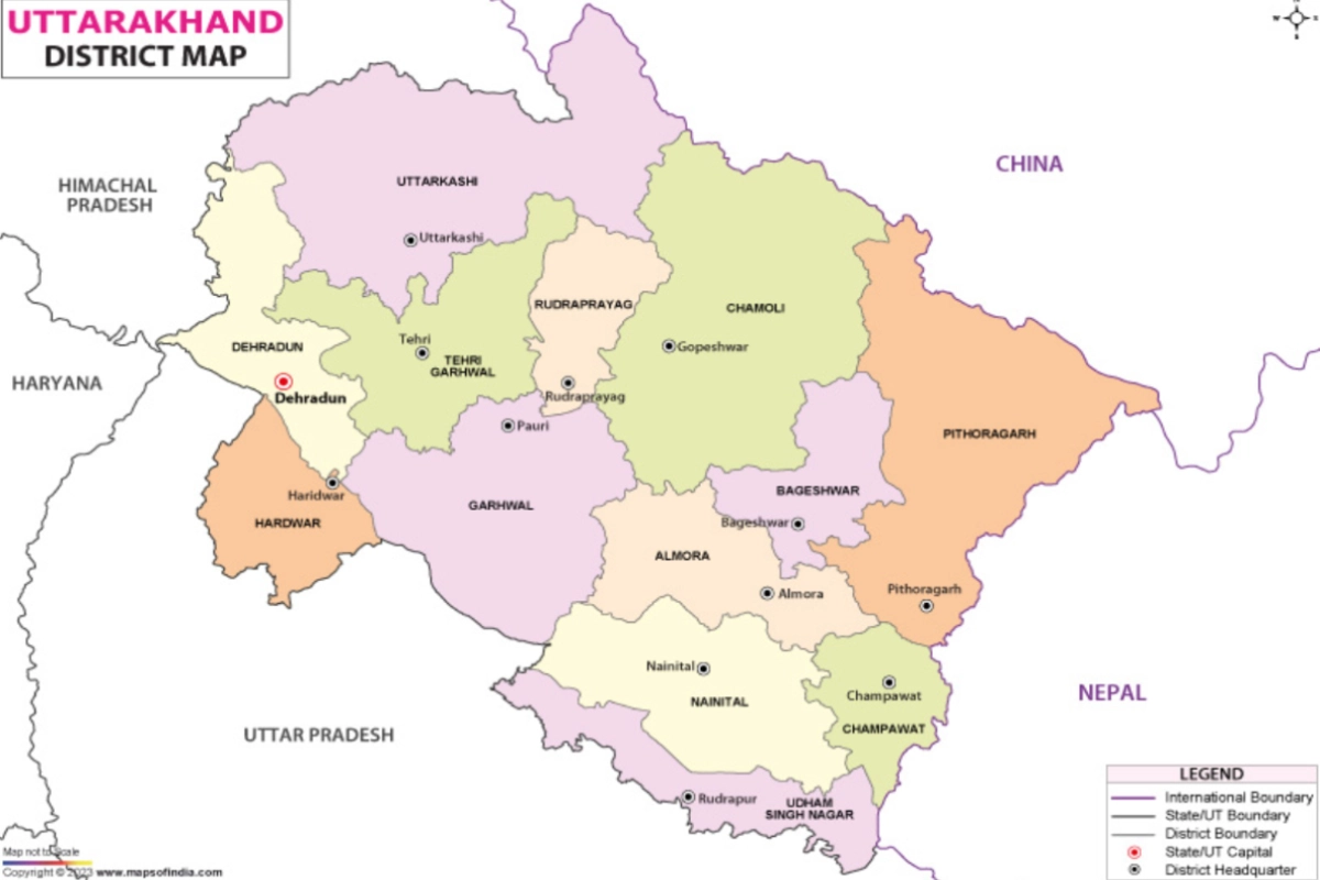 how many district in uttarakhand