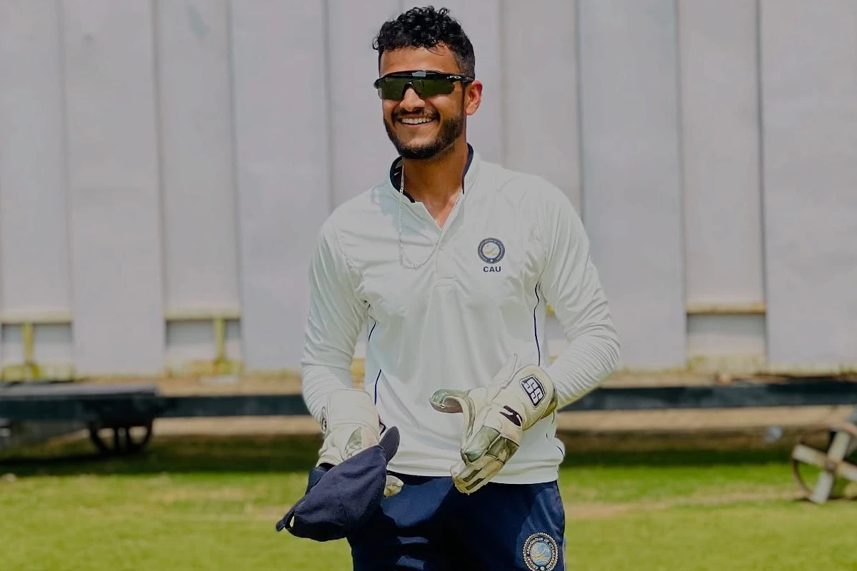 Saurabh Rawat, Uttarakhand wicketkeeper-batter, in domestic cricket action