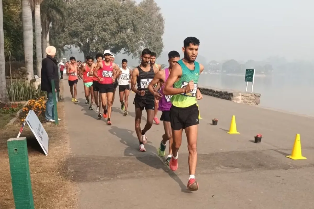 Suraj Panwar, Indian race walker, competing men's 20km race walk