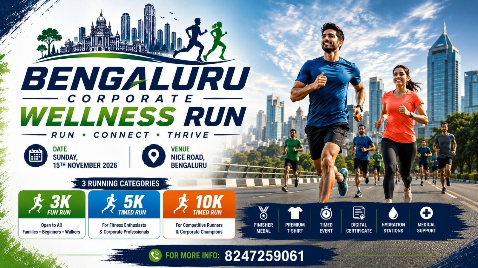 Bengaluru Corporate Wellness Run 2026 - upcoming marathon in Bangalore, November 15