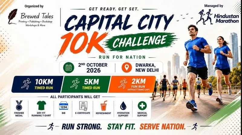 Capital City 10K Challenge 2026 - upcoming marathon in Delhi NCR, October 2