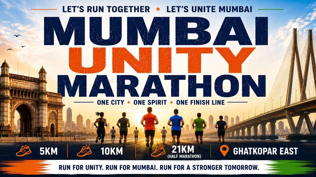 Mumbai Unity Run - upcoming marathon in Mumbai, September 27