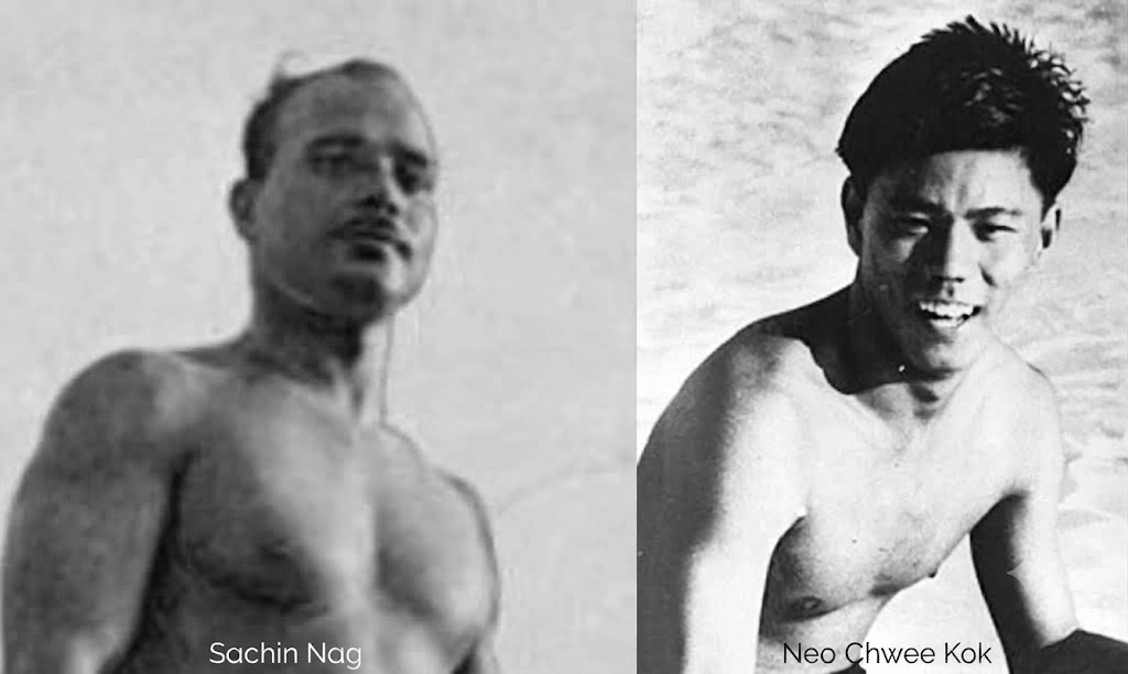 Sachin Nag and Neo Chwee Kok swimmers at first Asian Games 1951
