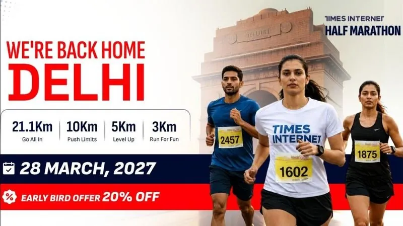 Times Internet Half Marathon Delhi 2027 - upcoming marathon in Delhi NCR, March 28