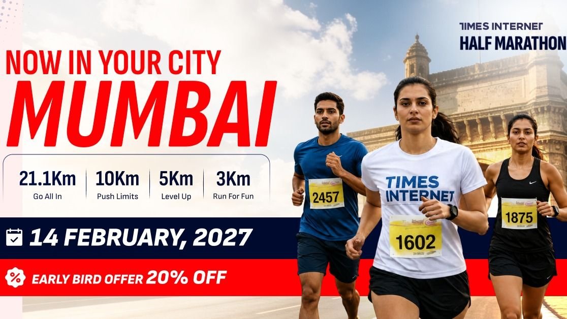 Times Internet Half Marathon - Mumbai - upcoming marathon in Mumbai, February 14