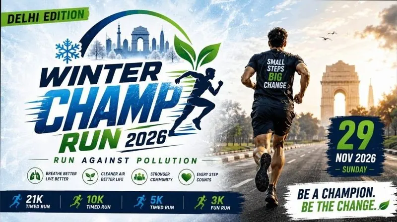 Winter Champ Run Delhi 2026 - upcoming marathon in Delhi NCR, November 29