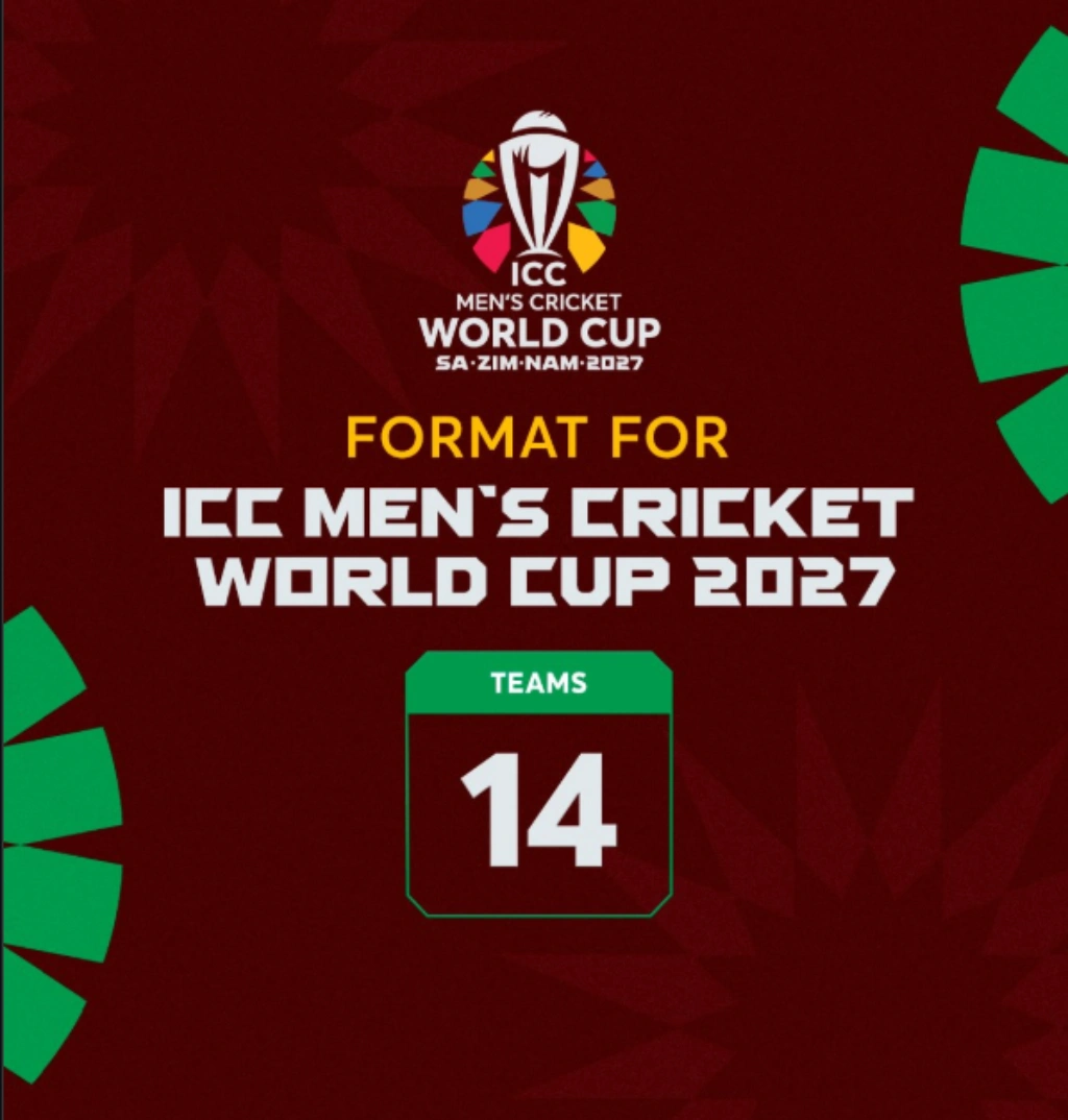 ICC ODI Cricket World Cup 2027 trophy and 14-team tournament