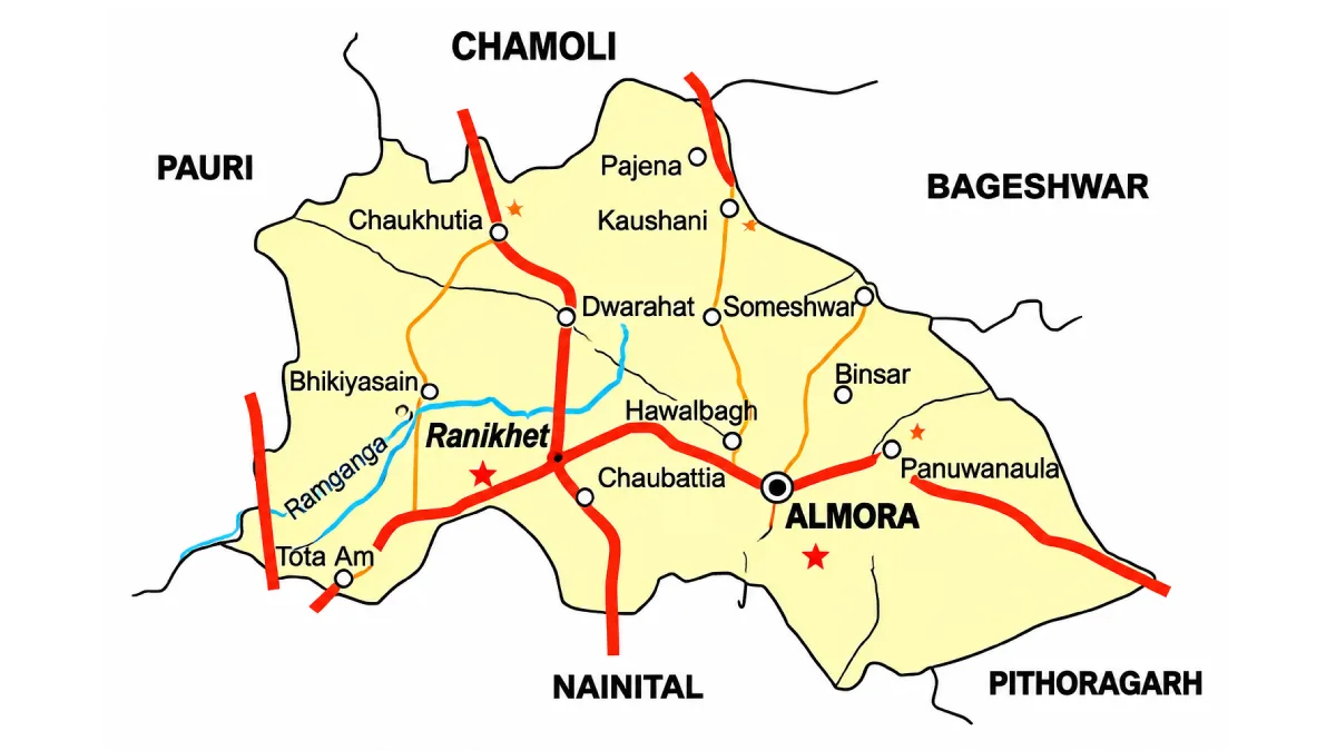 almora map location