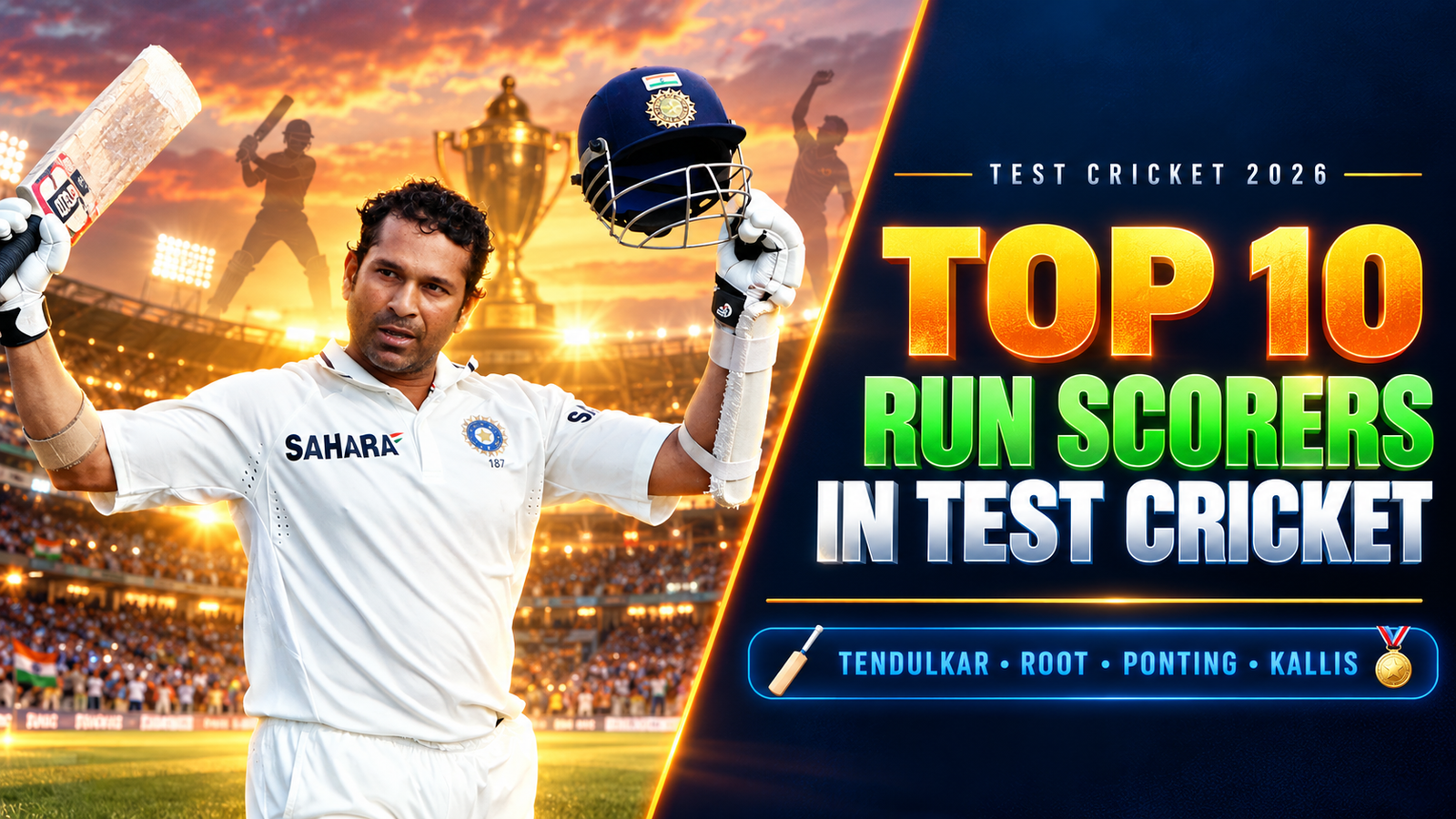 Top 10 Run Scorers in Test Cricket