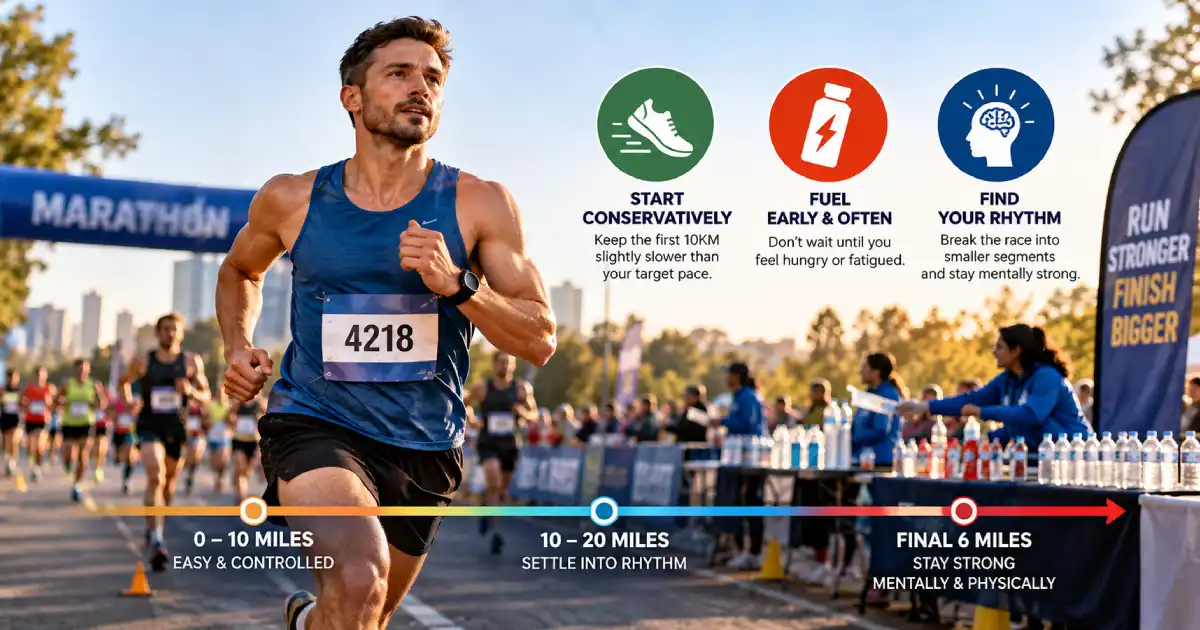 marathon race day strategy, how to run a marathon