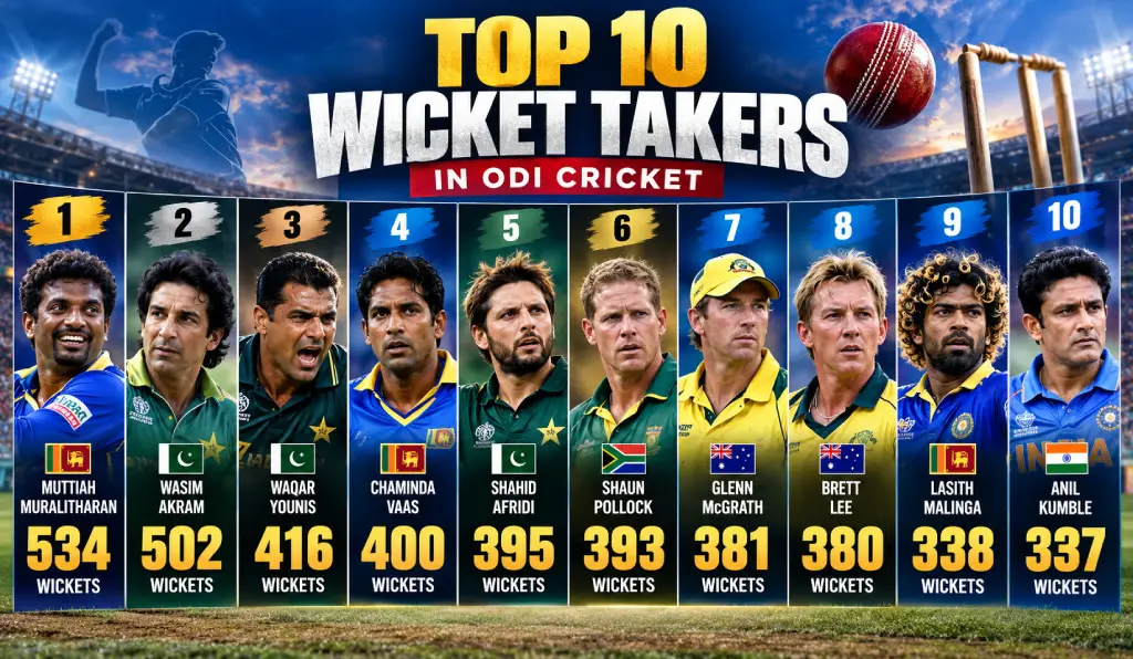 top 10 wicket takers in ODI cricket